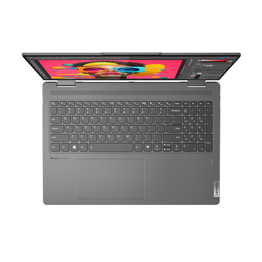 Lenovo YOGA 7 | Ultra 7 155U | 1TB SSD | 16GB RAM | 16" WUXGA IPS | מסך מגע | Windows 11 | מקלדת מוארת | אפור סערה | 3 שנות אחריות – תמונה 4