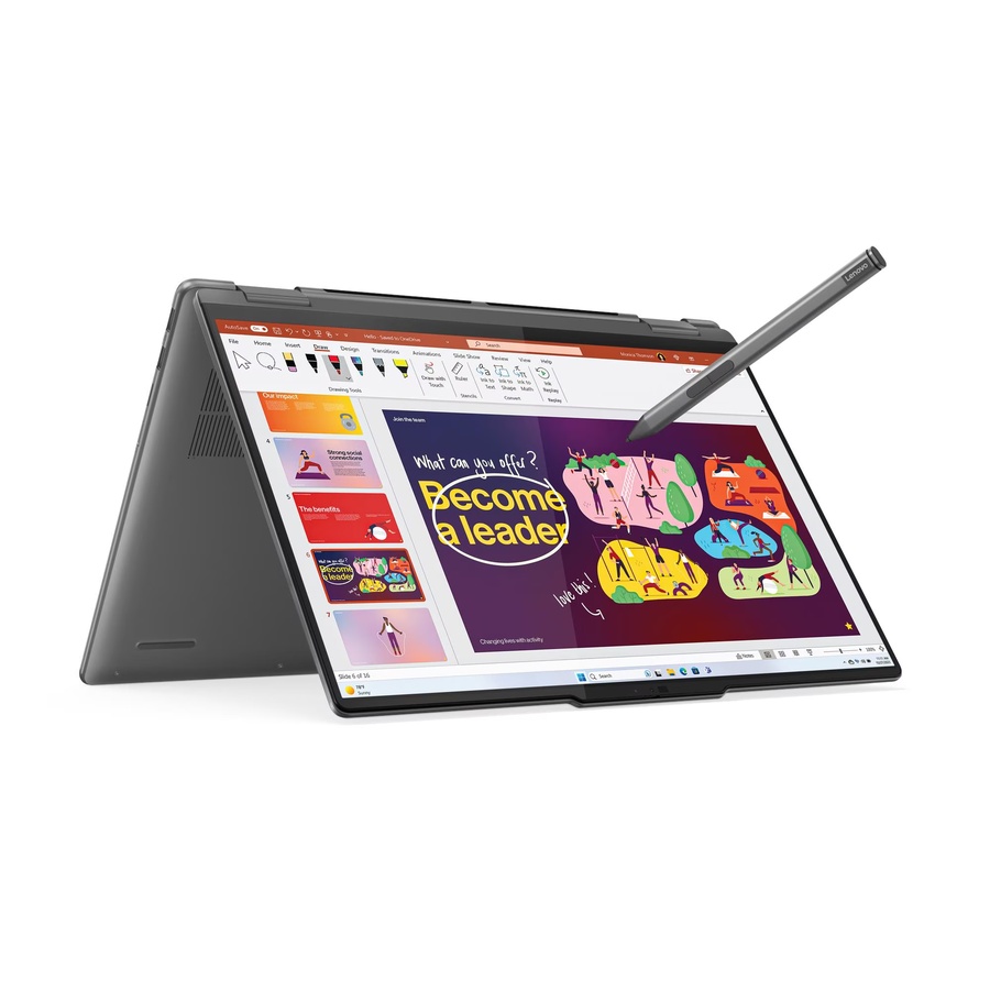 Lenovo YOGA 7 | Ultra 7 155U | 1TB SSD | 16GB RAM | 16" WUXGA IPS | מסך מגע | Windows 11 | מקלדת מוארת | אפור סערה | 3 שנות אחריות – תמונה 6