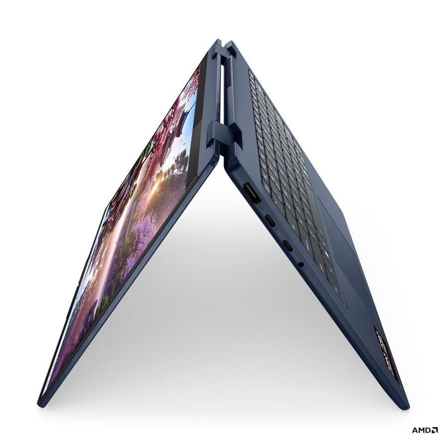 Lenovo 5 מחשב היברידי | Ryzen AI 7 350 | 1TB SSD | 16GB RAM | 16" WUXGA | מסך מגע | Windows 11 | מקלדת מוארת | עט דיגיטלי 2 | כחול קוסמי | 3 שנות אחריות – תמונה 4