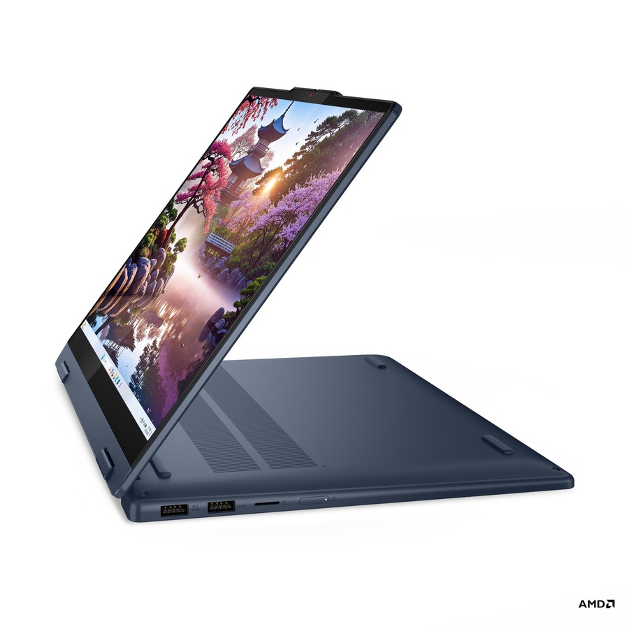 Lenovo 5 מחשב היברידי | Ryzen AI 7 350 | 1TB SSD | 16GB RAM | 16" WUXGA | מסך מגע | Windows 11 | מקלדת מוארת | עט דיגיטלי 2 | כחול קוסמי | 3 שנות אחריות – תמונה 3