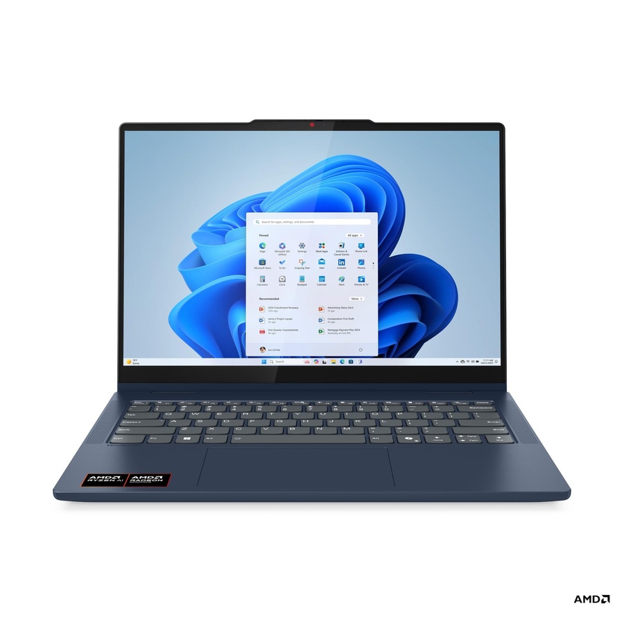 Lenovo 5 מחשב היברידי | Ryzen AI 7 350 | 1TB SSD | 16GB RAM | 16" WUXGA | מסך מגע | Windows 11 | מקלדת מוארת | עט דיגיטלי 2 | כחול קוסמי | 3 שנות אחריות – תמונה 5