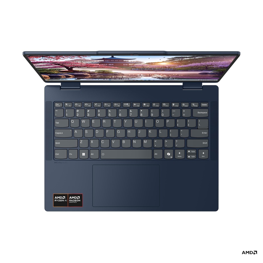 Lenovo 5 מחשב היברידי | Ryzen AI 7 350 | 1TB SSD | 16GB RAM | 16" WUXGA | מסך מגע | Windows 11 | מקלדת מוארת | עט דיגיטלי 2 | כחול קוסמי | 3 שנות אחריות – תמונה 6